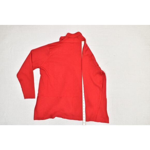 NEW Avenue Women's Plus Size 26/28 Red Long Sleeve Draped Cardigan New W/ Tags - Picture 6 of 8